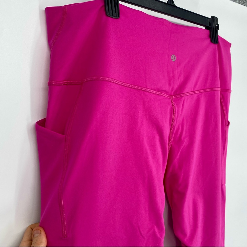 Lululemon Align Sonic Pink High Rise Leggings with Pockets Size 20 23" Inseam